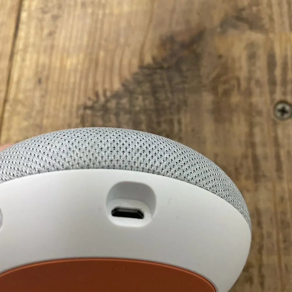 Google Home Mini H0A Smart Speaker Gray w/ Power Adapter - TESTED